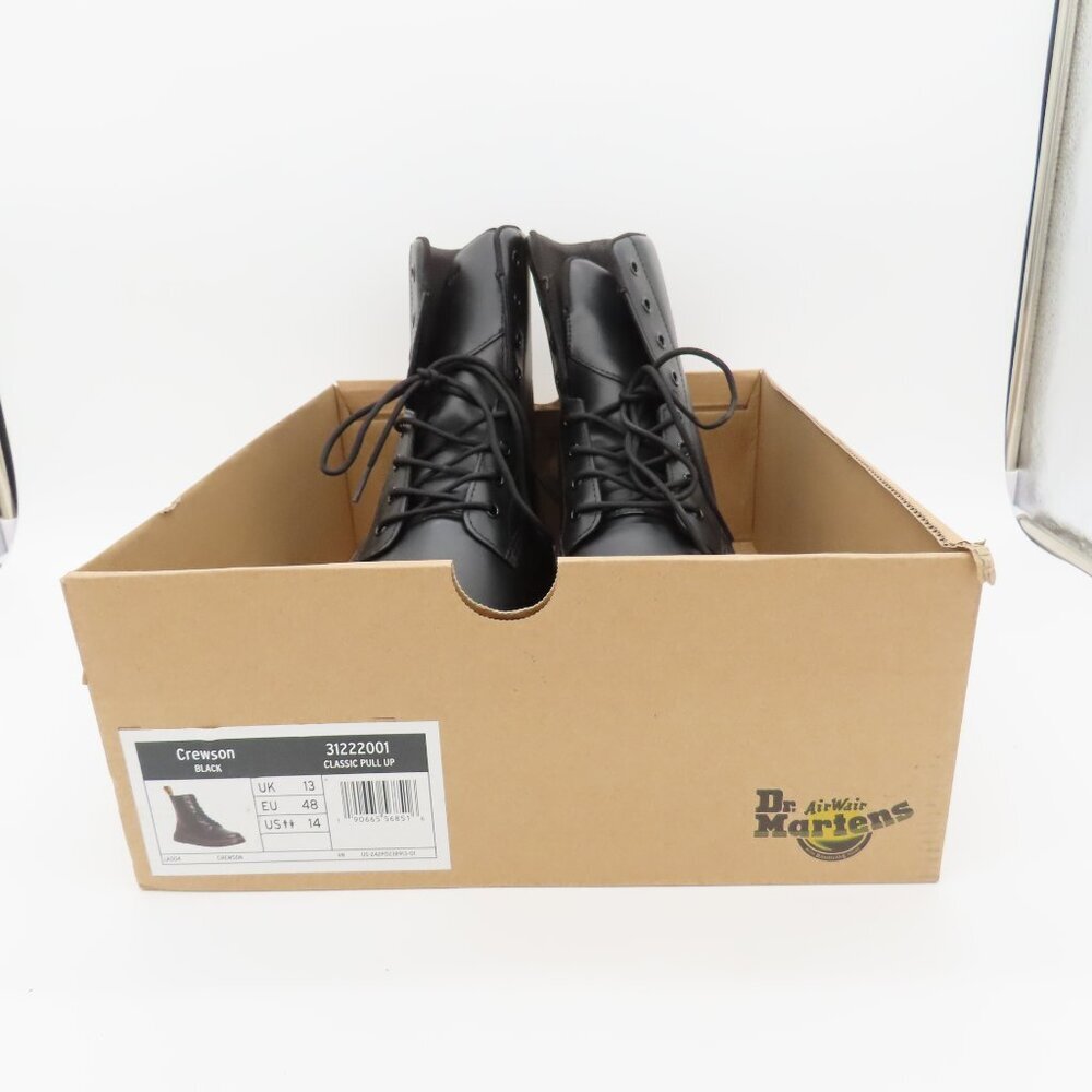 Dr. Martens Crewson Black Leather Lace-up Boots 31222001 - Mens Size 13 - Picture 8 of 9